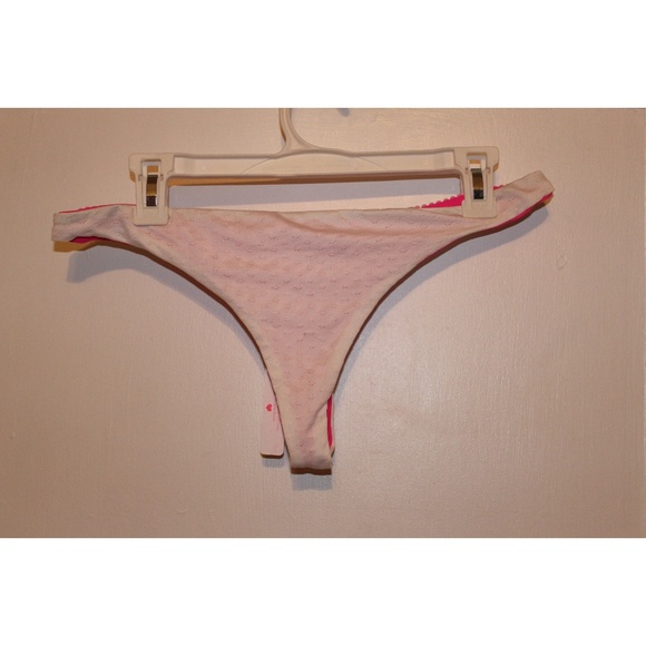 Lolli Other - Lolli White/Pink Reversible Cheeky Bikini Bottom